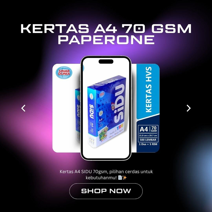 Desain promosi Kertas A4 70 GSM untuk Toko Nuri